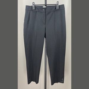 NEW Talbots Pants Womens 8 black straight leg ankle preppy classic